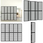 Vidaxl - cloison de sparation pliable 5 panneaux 200x170 cm noir - cloison de sparation - sparateur ...