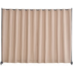 Cloison de separation en tissu, separateur de piece portable avec roulettes, paravent de confidentialite ...