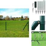 Clture euro acier 10 x 0, 8 m vert - clture acier - clture europenne - clture jardin - clture verte ...