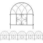 Cl�ture acier et fer - d�coratif - jardin - chiens et animaux - barri�re - ext�rieur - noir - 300x1x70cm ...