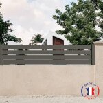 Clture aluminium 4 lames modle ajour en kit dimensions l. 2107mm (poteaux compris) x h. 455mm couleurs ...