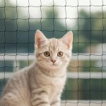 Cl�ture de balcon pour chat, filet antichute, cl�ture en maille nylon, trous de 2, 5 cm, noir, avec accessoire ...