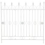 Cl�ture bordure de jardin 115x125 cm en m�tal blanc 100002951
