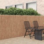 Cl�ture en brande marron 400 x 150 cm bois de brosse vidaxl