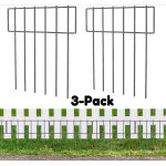 Cl�ture d�corative pour 3 animaux, panneau en fil antirouille pour jardin