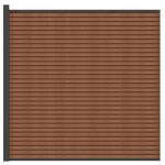 Vente - unique - clture  poser effet bois h179 cm - kit de 11 lames en composite co - extrud + 1 poteau ...