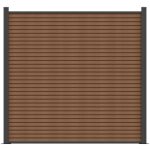 Clture  poser effet bois h179 cm - kit de 11 lames en composite co - extrud + 2 poteaux anthracite ...