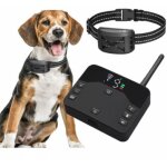 Cl�ture �lectrique sans fil 2 en 1 pour chien, collier anti - aboiement r�glable avec r�cepteur �tanche ...