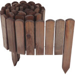 Cl�ture enroulable en bois brun fonc� 20 x 200 cm bordure pour parterres et pelouses i bordure flexible ...