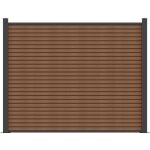 Vente - unique - clture  enterrer effet bois h148 cm - kit de 9 lames en composite co - extrud + 2 ...