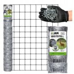 Cl�ture en grillage forestier, hauteur 180 / 12 / 15, longueur 50 m, construction avec grilles pour poules ...