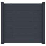 Clture  poser h182 x l188. 6 cm en aluminium anthracite - nazario