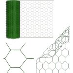Clôture hexagonale - 0, 5 m x 25 m - grillage métallique galvanisé - pour lapins et poules - pour travaux ... Clôture hexagonale - 0, 5 m x 25 m - grillage métallique galvanisé - pour lapins et poules - pour travaux ...