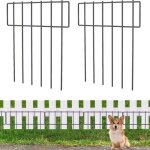 Cl�ture de jardin en fil d'acier antirouille, barri�re pour animaux, panneaux faciles � installer, emp�che ...