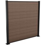 Clture jardin - kit avec poteau 180cm  visser - marron aspect bois - keter