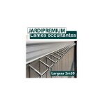 Cloture&jardin - lames occultation composite gris anthracite - 2. 5m - jardipremium - 1, 53 mtre