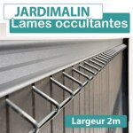 Cloture&jardin - lames occultation composite gris anthracite - 2m - jardimalin - 1, 03 mètre Cloture&jardin - lames occultation composite gris anthracite - 2m - jardimalin - 1, 03 mètre