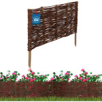 Cl�ture de jardin en palissade, bordure en osier, 60 x 30