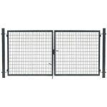 Cloture&jardin - portail grillagé gris jardimalin - largeur 2m - 1 mètre Cloture&jardin - portail grillagé gris jardimalin - largeur 2m - 1 mètre