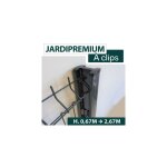 Cloture&jardin - poteau � clips gris anthracite - alu - jardipro - 2, 07 m�tre