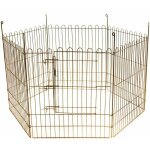 Cl�ture m�tallique galvanis�e pour chiens et chats compos�e de 6 panneaux amovibles