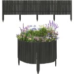 Woltu - clôture de pelouse décorative en bois, bordure de jardin flexible, palissade de jardin extérieur, ... Woltu - clôture de pelouse décorative en bois, bordure de jardin flexible, palissade de jardin extérieur, ...