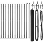 Clture avec poteaux gris 1. 6 x 25 m acier vidaxl