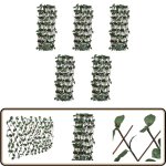 Cltures  treillis de saule 5pcs feuille artificielle 180x30cm - clture extensible - clture en saule ...