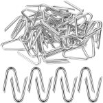 Clou de cl�ture en forme de u, agrafe pour grillage, clous en u � double pointe pour fixer cl�ture jardin, ...