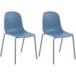 Lot de 2 chaises hardin bleu