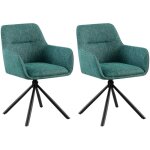Clp - lot de 2 chaises tipton tissu vert fonc