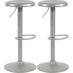 Clp - lot de 2 tabourets de bar williston argent Clp - lot de 2 tabourets de bar williston argent