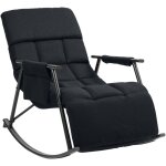 Clp - chaise � bascule cathy noir tissu