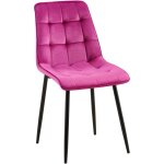 Clp - chaise de salle � manger gifford rev�tement velours violet velours