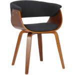 Clp - chaise de tissu bruce black, walnuss