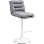 Clp - tabouret de bar damar tissu gris blanc