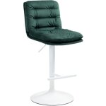 Clp - tabouret de bar damar velours vert blanc Clp - tabouret de bar damar velours vert blanc