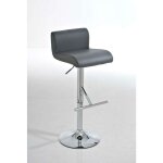 Clp - tabouret co - bar en cuir haut tabouret pivotant couleurs modernes rembourres couleur : gris