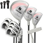 Clubs de golf de 9 pièces pour femmes droitière driver en alliage de 460 cc fairway 3 hybride 4 des fers ... Clubs de golf de 9 pièces pour femmes droitière driver en alliage de 460 cc fairway 3 hybride 4 des fers ...