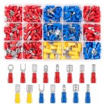Coavas - 280 pièces 15 types cosses electriques a sertir connecteurs avec douilles isolantes, anneau ... Coavas - 280 pièces 15 types cosses electriques a sertir connecteurs avec douilles isolantes, anneau ...