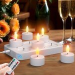 Lot de 6 bougie led rechargeable bougie chauffe - plat led Électrique flamme vacillante avec station ... Lot de 6 bougie led rechargeable bougie chauffe - plat led Électrique flamme vacillante avec station ...