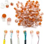 Coavas - uy2 k2 lot de 100 connecteurs de c�ble r�seau idc �tanches remplis de gel, double lame r�sistant ...