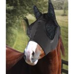 Cob, bordeaux: masque de cheval antifouling en lycra avec filet pour les yeux