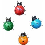 Memkey - coccinelle sculpture de jardin en mtal mur art ensemble dcoratif ornement art mignon de plein ...