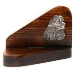 Cocker am�ricain - bougeoir en bois avec chien, photophore, m�morial pour chien par art - dog