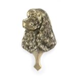 Cocker am�ricain - heurtoir de porte avec t�te de chien, heurtoir de porte en laiton, d�coration de porte ...
