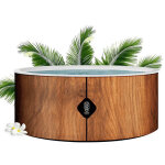 Coco bain piscine bora bora - 180cm de diam�tre - 1200litres - imitation bois