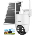 Camra de surveillance cococam 4g lte batterie 15000mah, panneau solaire 8w, 2k ptz, dtection et suivi ...