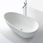 Cocoon 140 - baignoire ilot en solid surface 140 x 76 x 54(h) cm