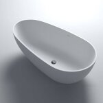 Cocoon 170 - baignoire ilot en solid surface 170 x 86 x 55(h) cm